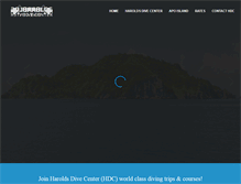 Tablet Screenshot of haroldsdivecenter.com